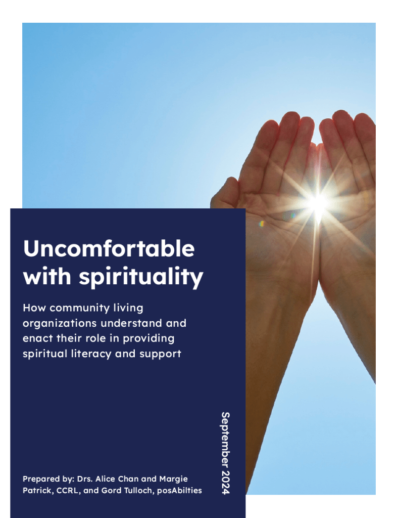 Front cover of the report "Uncomfortable with spirituality"
